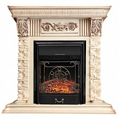 Каминокомплект Royal Flame Luxemburg сланец бежевый (слоновая кость с патиной)+Majestic FX Black